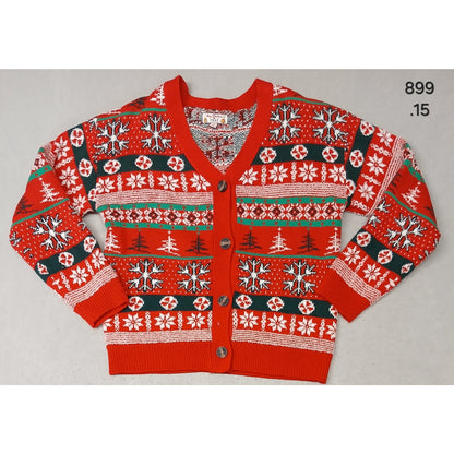 POOF (Medium)Women's Button Ugly Xmas Pullover Sweater