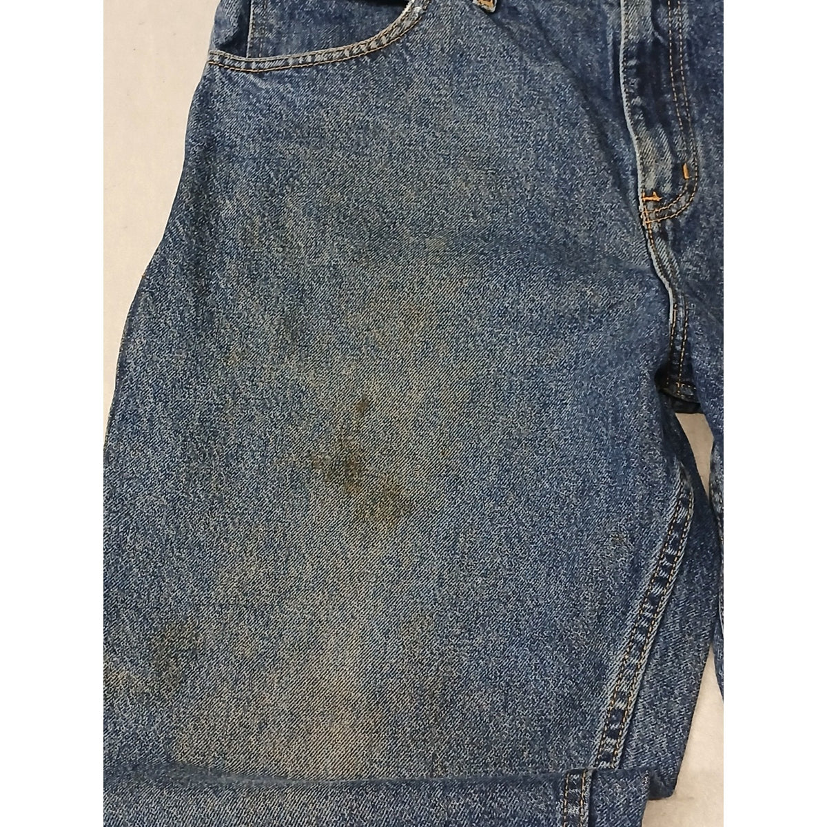 Faded Glory (38x29) Relaxed Distressed Blue Denim Jeans