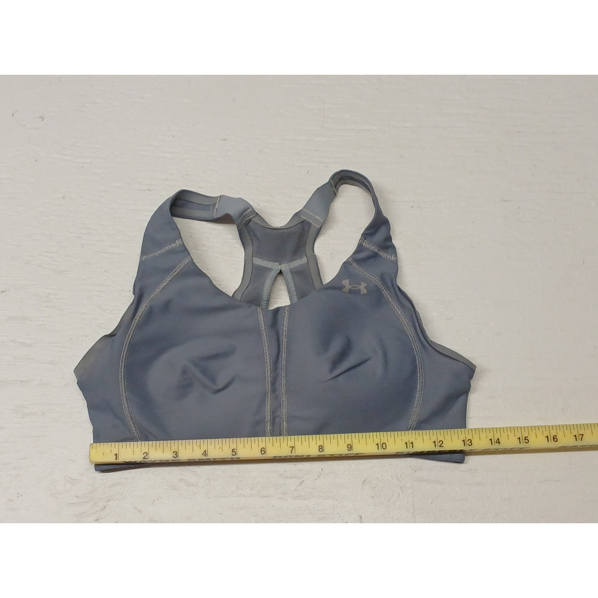 Under Armour (34C) Gray High Crossback Adjust Sports Bra