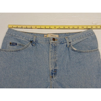 Lee (40x29) Regular Fit Straight Blue Denim Jeans
