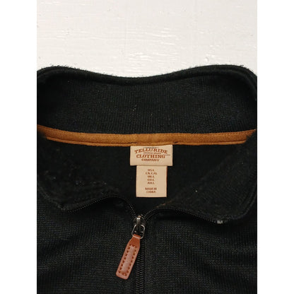 Telluride Clothing Company Men's Large Black Zip Pullover Great Condition Nice