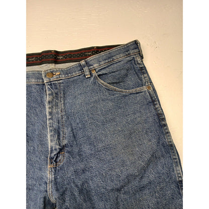 Wrangler (38x32) Men's Straight Blue Denim Jeans