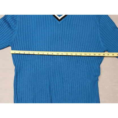Claiborne Multicolor (XL) Stretch Long Sleeve V-Neck Sweater