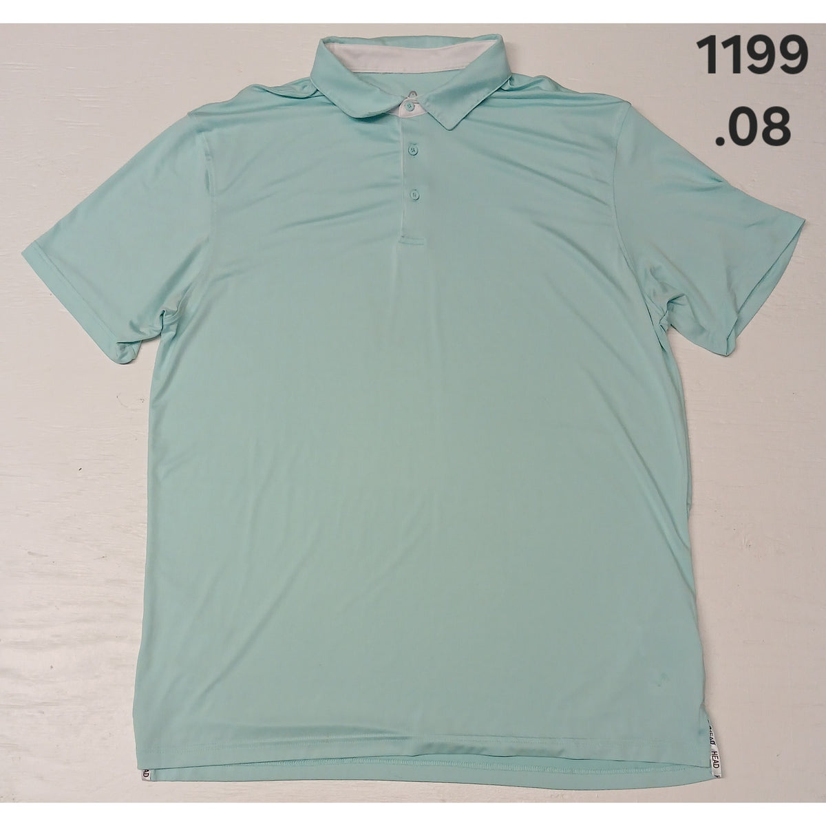 HEAD Golf (2XL) Light Turquoise Short Sleeve Polo Shirt