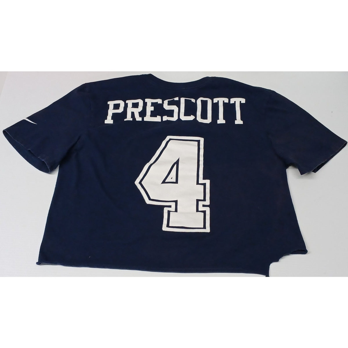Nike Tee (Medium) Blue NFL Dallas Cowboys #4 Crop Shirt