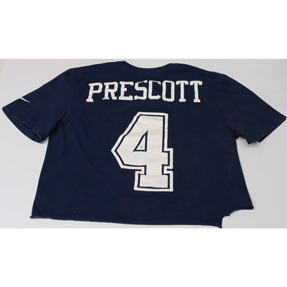 Nike Tee (Medium) Blue NFL Dallas Cowboys #4 Crop Shirt