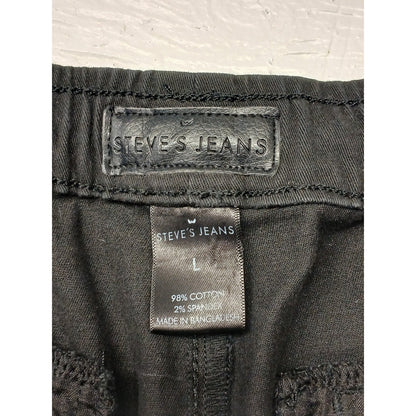Steve's (Large) Black Skinny Ruffled Style Jeans