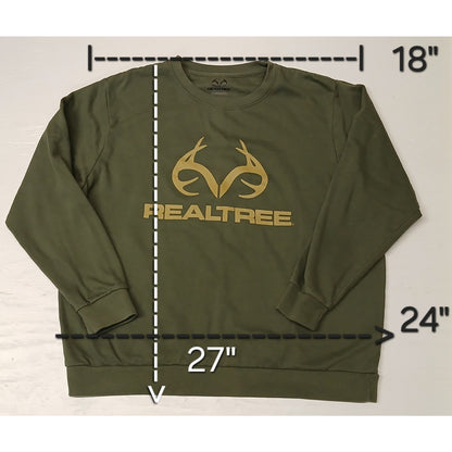 Realtree (XL) Olive Green Long Sleeve Pullover Sweatshirt