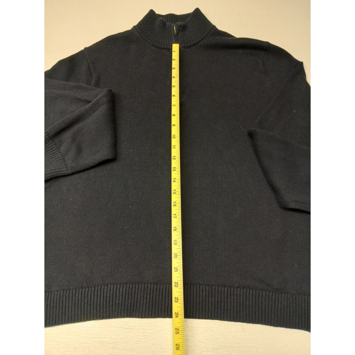 Goodfellow (2XL) 1/4 Zip Knitted Blue Pullover Sweatshirt