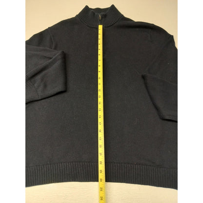 Goodfellow (2XL) 1/4 Zip Knitted Blue Pullover Sweatshirt