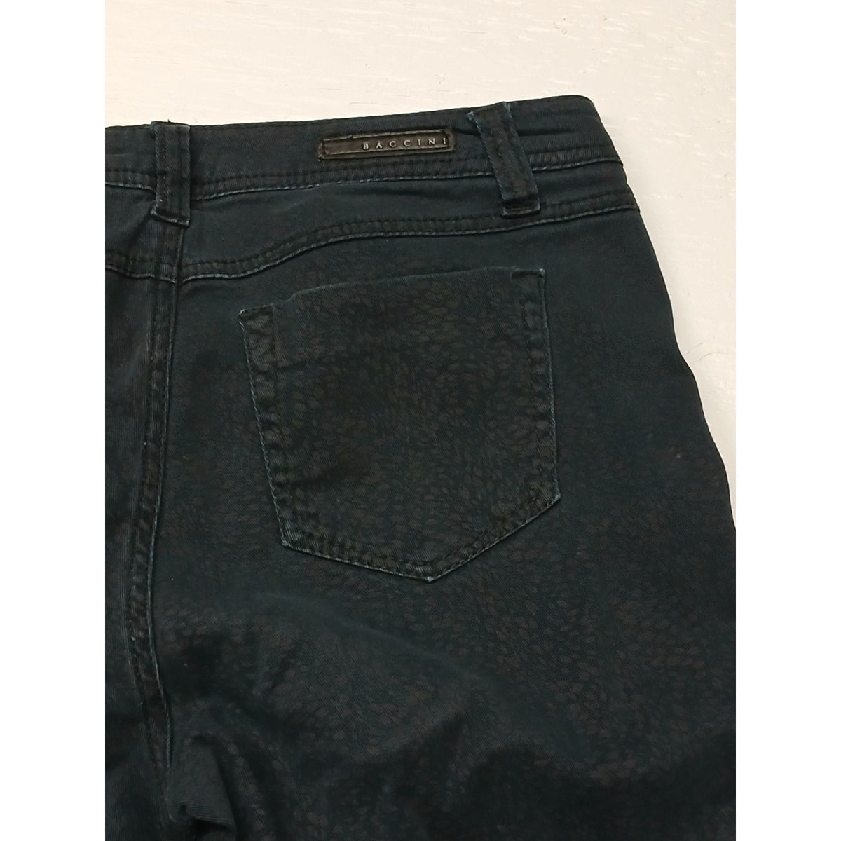 Baccini (10P) Women's Black Cheetah Printed Stretch Jeans