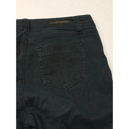 Baccini (10P) Women's Black Cheetah Printed Stretch Jeans