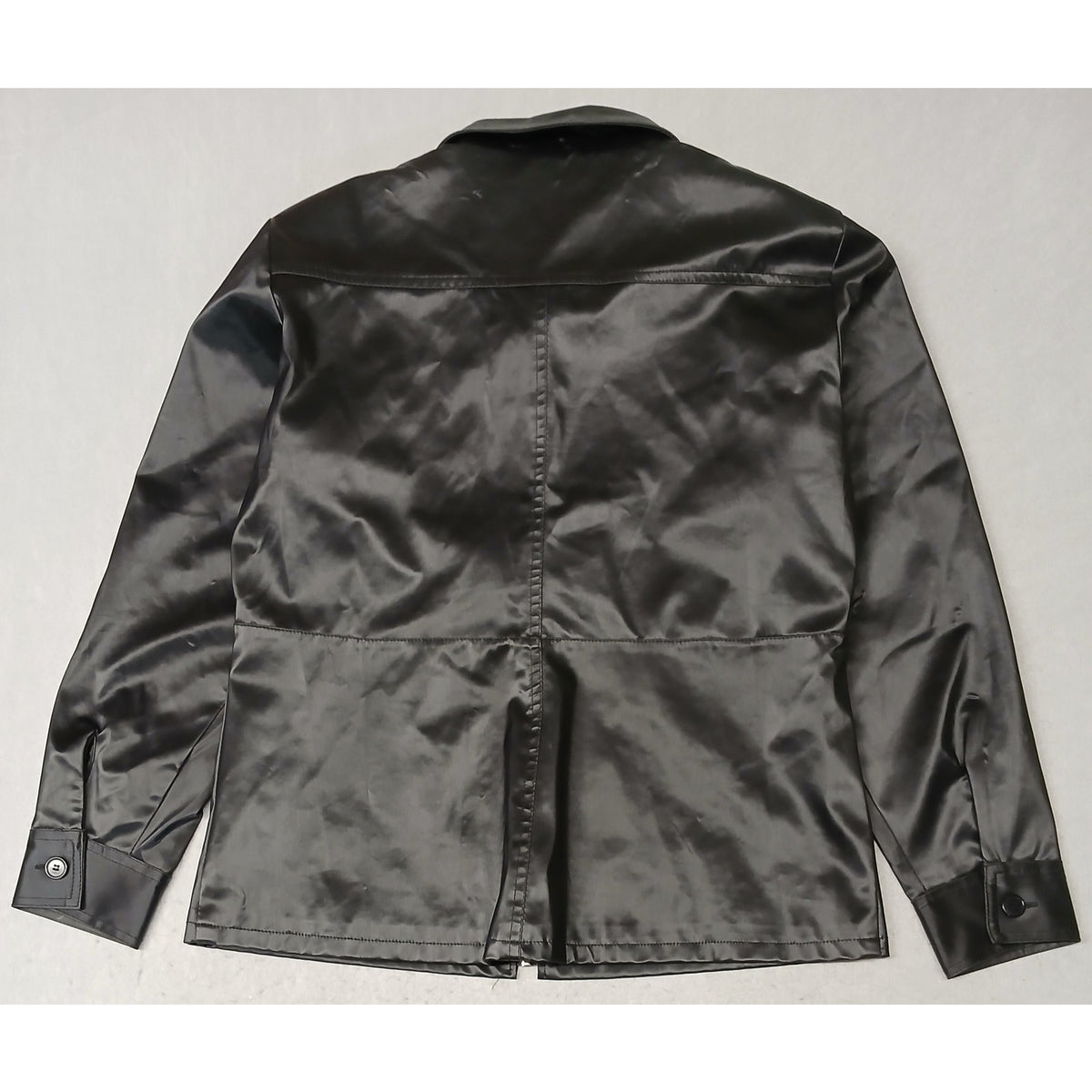 RAVE (Large) Women's 90's Black Faux Leather Zip Jacket
