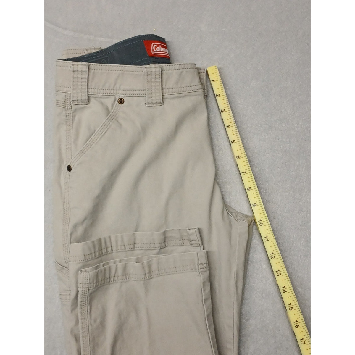 Coleman (32x30) Ivory Straight Fit Cargo Carpenter Jeans