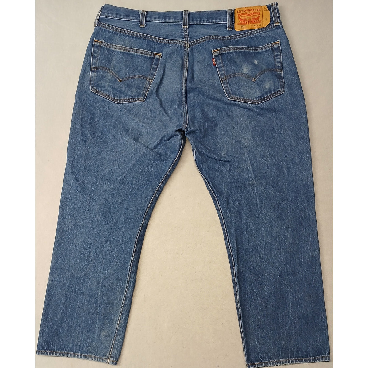 Levis (42x30) Men's Tapered Straight Leg Fit Blue Denim Jeans