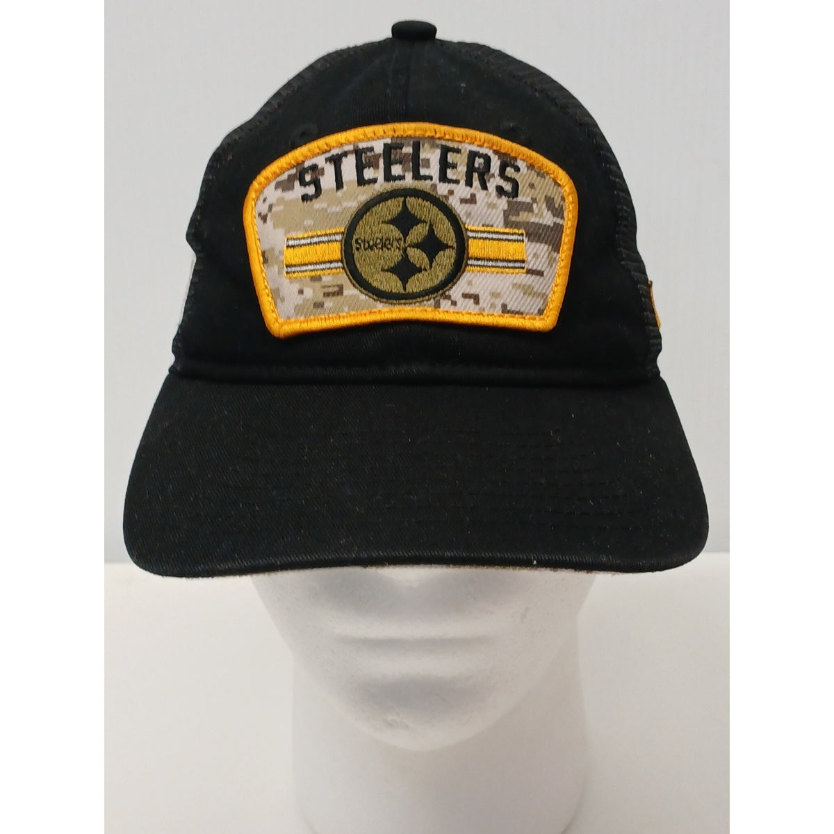 New Era (OSFM) Black NFL Pittsburgh Steelers Half Mesh Snapback Cap