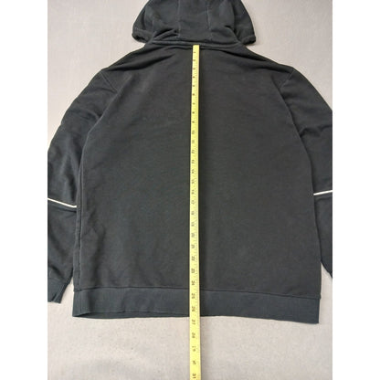 FILA (XL) Men's Black Vintage Slit Pocket Pullover Hoodie