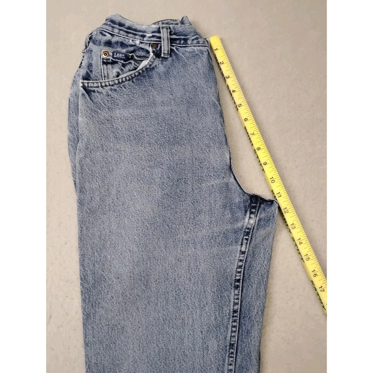 Lees (10) Women's Vintage High Rise Straight Blue Denim Jeans