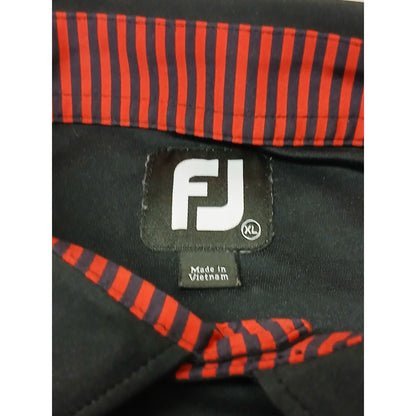 Foot Joy (XL) Black Button Short Sleeve Collar Polo Shirt