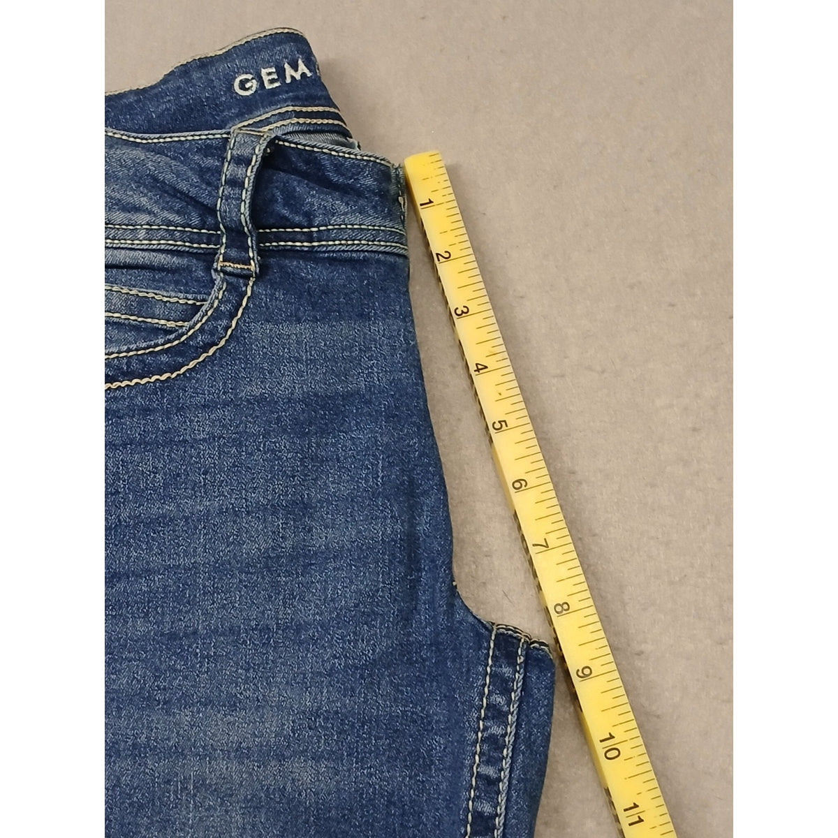 Gemma Rae (7/28) Women's Gem Skinny Straight Fit Blue Denim Jeans