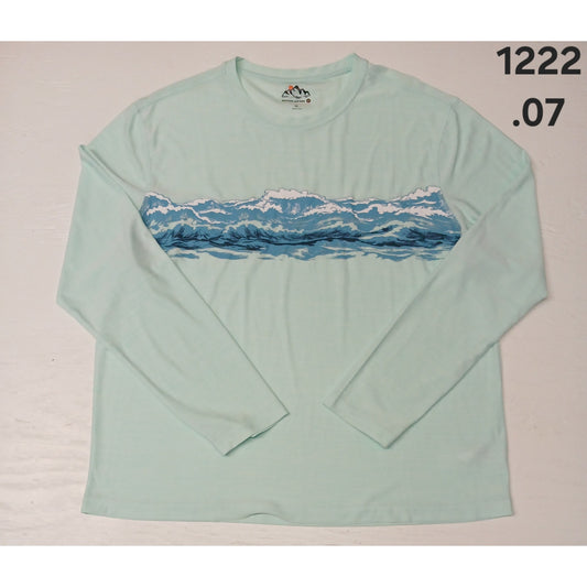 Mountain & Isles (XL) Teal Long Sleeve Dri Fit Pullover Shirt