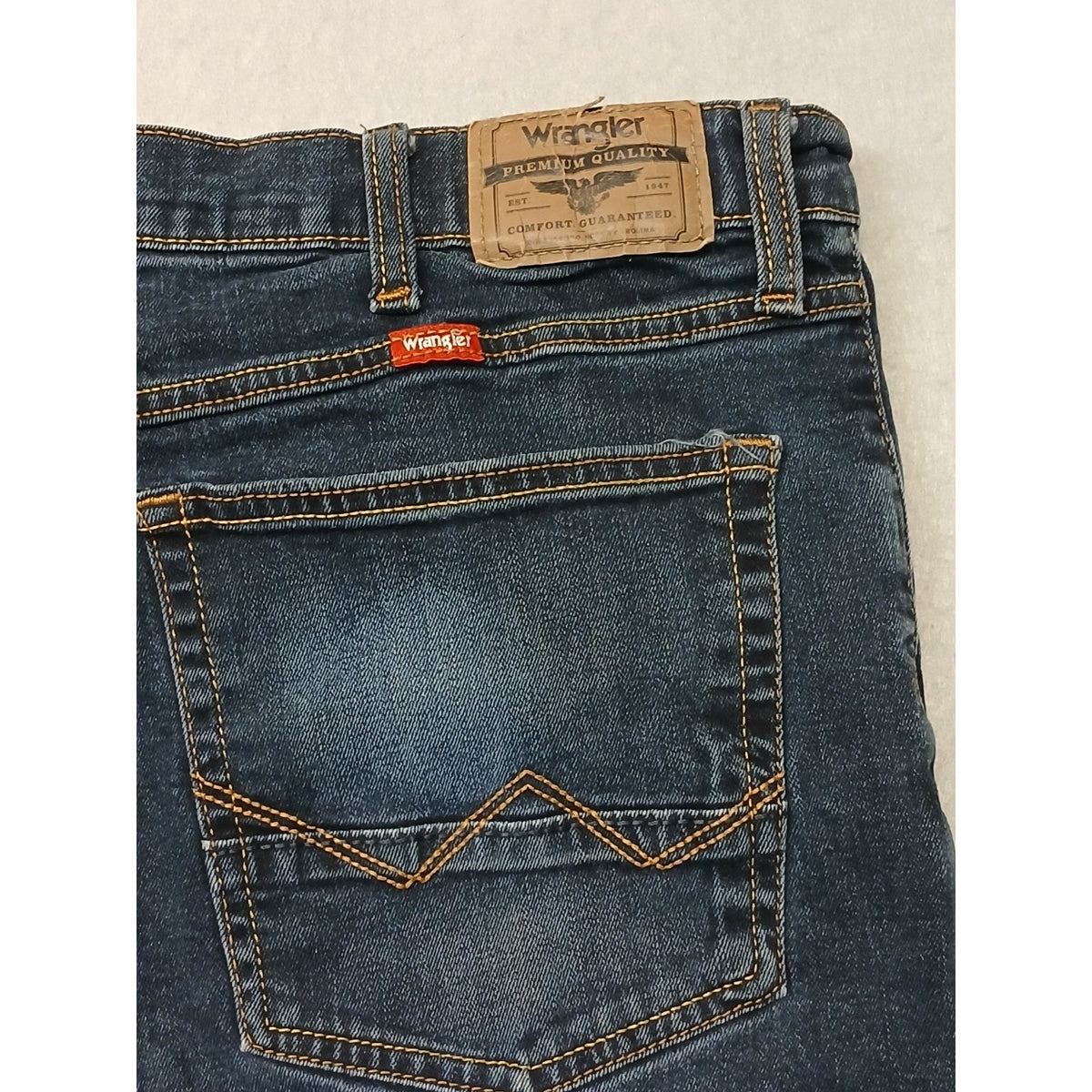 Wrangler (No Size) Men's Slim Straight Fit Dark Blue Denim Jeans