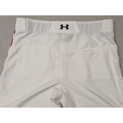 Under Armour (XL) White Red Pin Stripe Sports Stretch Pants