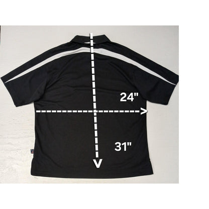 Pro Celebrity (Large) Black Short Sleeve Collar Golf Shirt