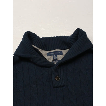 Tommy Hilfiger (XL) Lux Cotton Blue Zip Pull Over Sweatshirt
