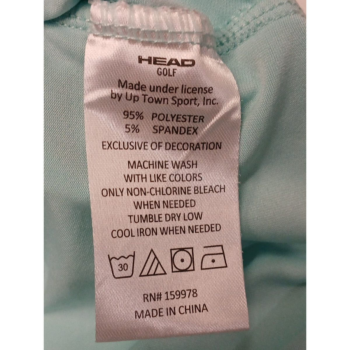 HEAD Golf (2XL) Light Turquoise Short Sleeve Polo Shirt