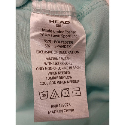 HEAD Golf (2XL) Light Turquoise Short Sleeve Polo Shirt
