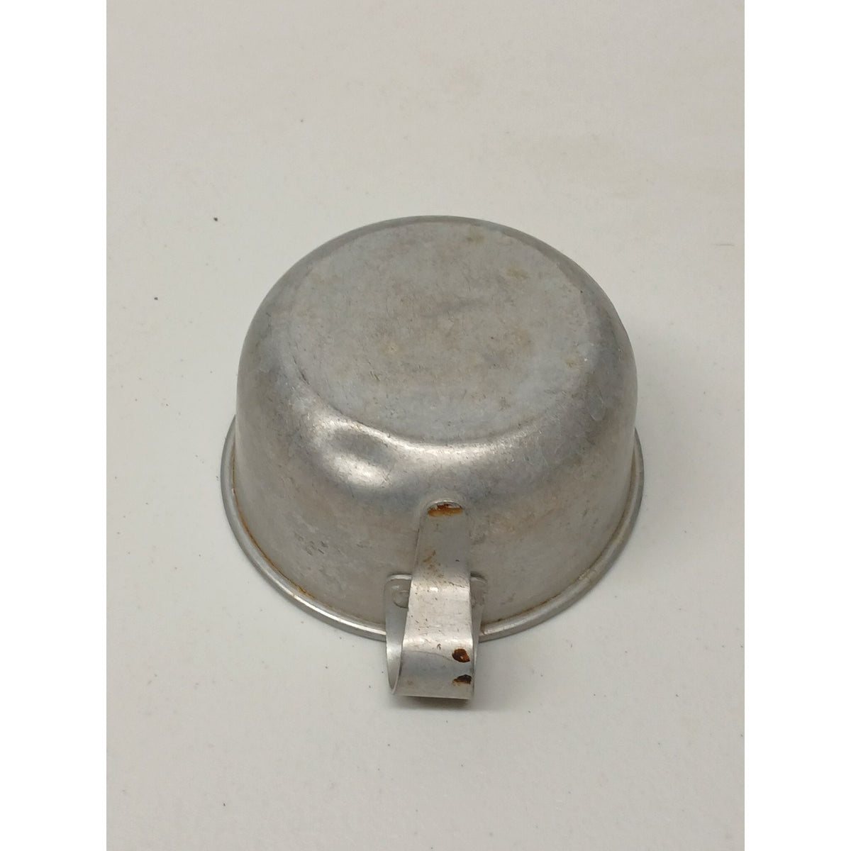 Vintage Bowl With Handle Aluminum Rivets
