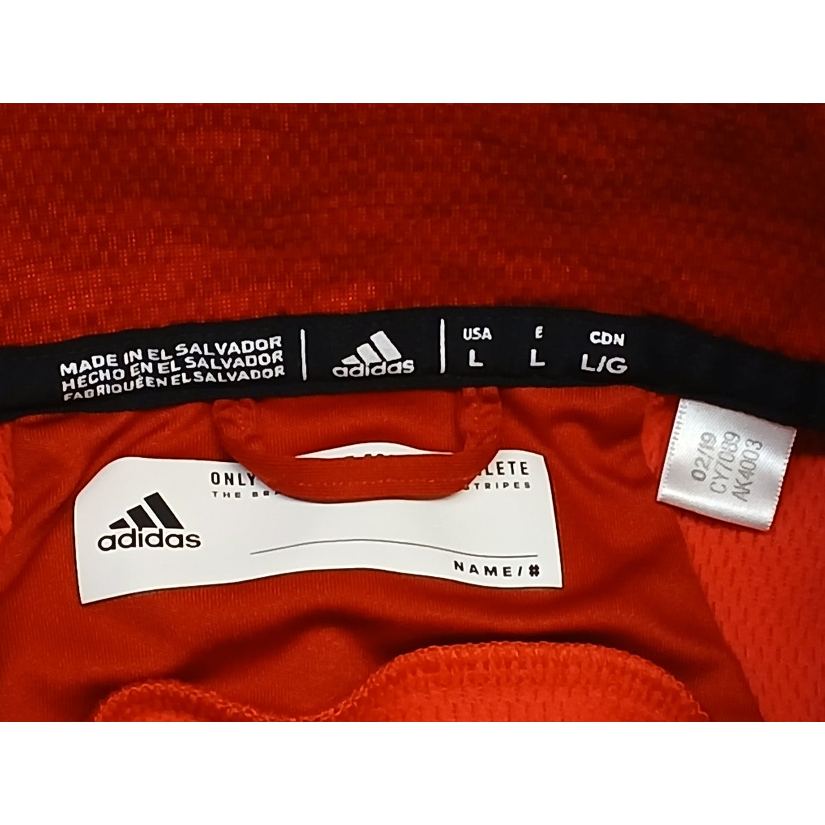 Adidas (Large) Red 1/4 Zip Long Sleeve Pullover Sweatshirt
