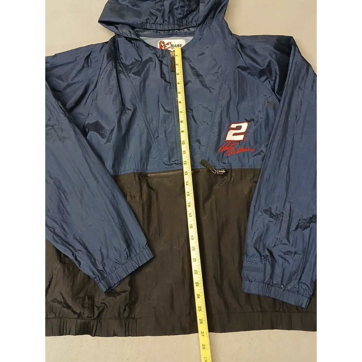 Chase (2XL) Vintage NASCAR #2 R. Wallace Windbreaker Jacket