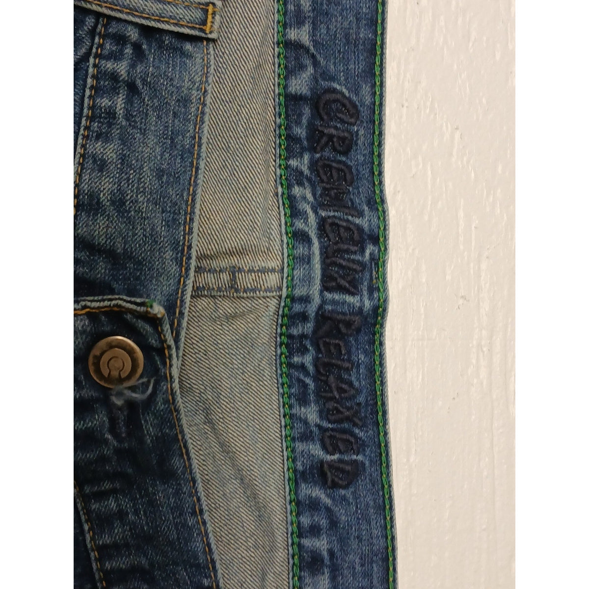 Cremieux (40x32) Relaxed Baggy Straight Fit Blue Denim Jeans