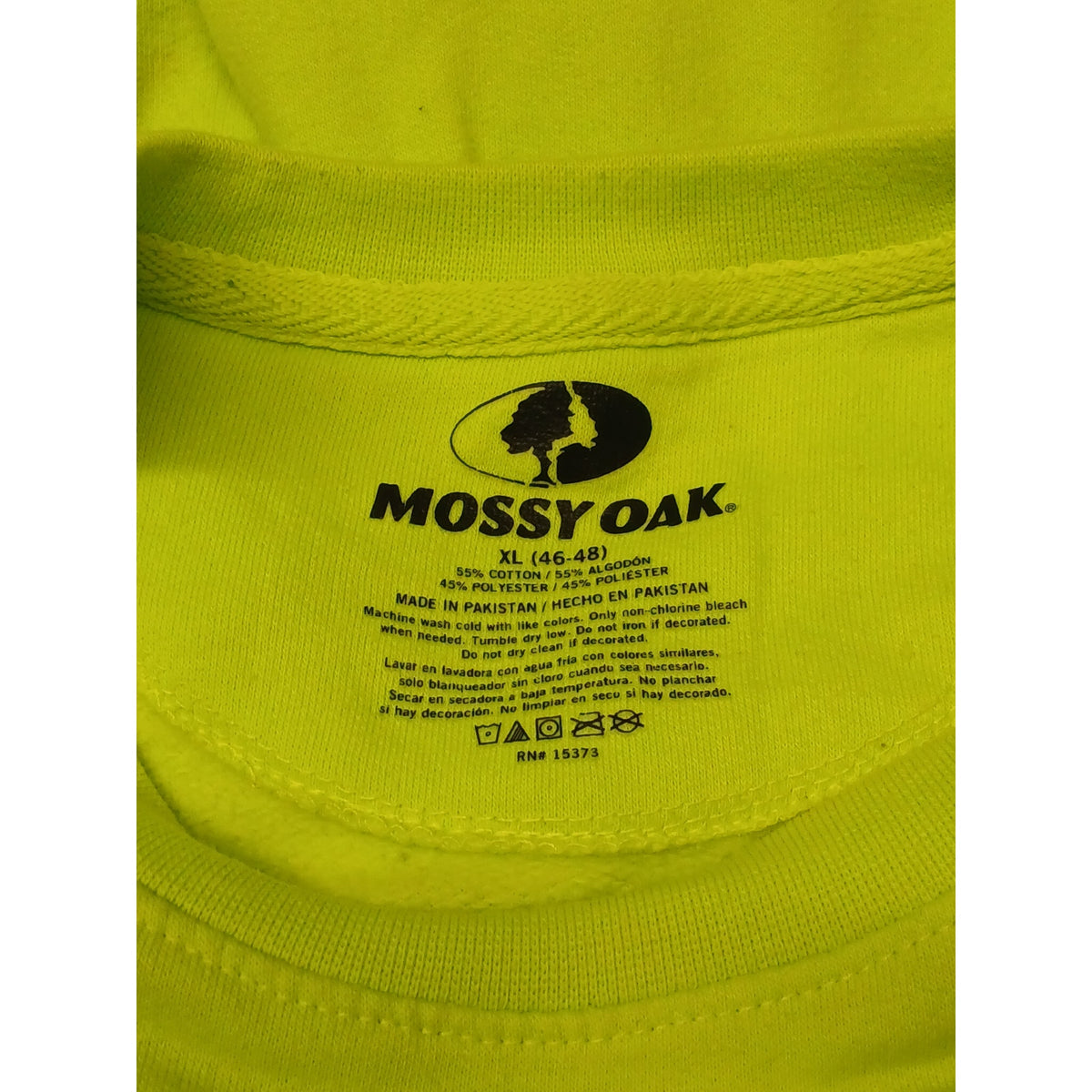Mossy Oak (XL) Neon Green Long Sleeve Pullover Sweatshirt