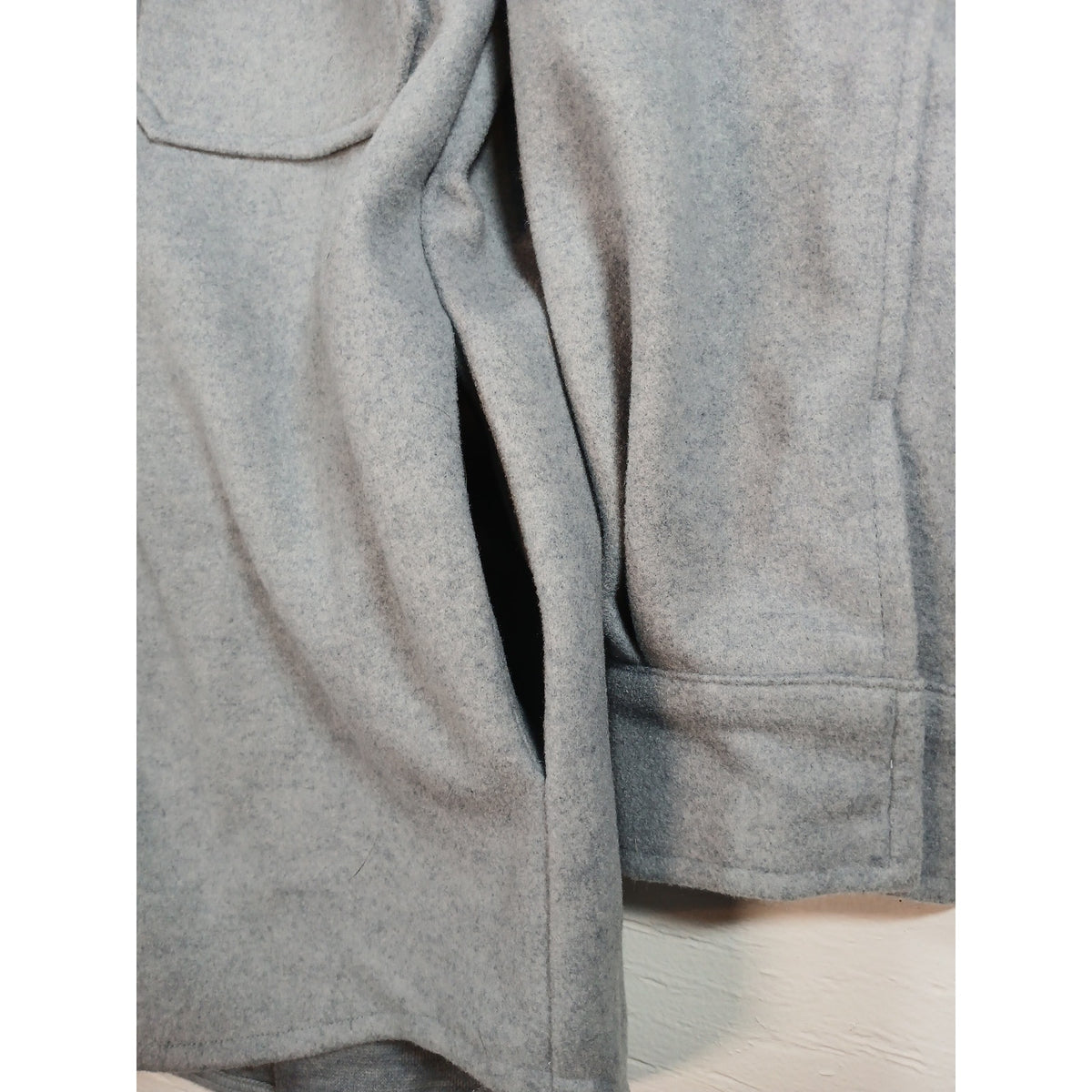 Merokeety (Medium) Unisex Gray Button Women's Coat