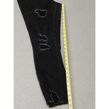Maurices (Medium) Black Short Super High Rise Rugged Jeans