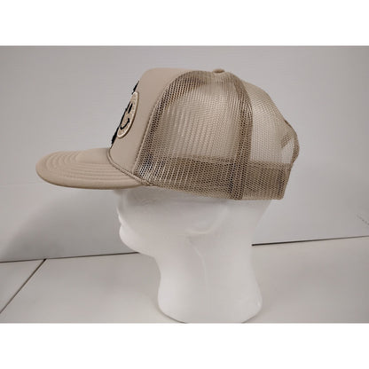 Otto Letter A with Smile Emoji (OSFM) Beige Snapback Cap