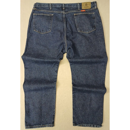 Wrangler (42x30) Men's Straight Leg Blue Denim Jeans