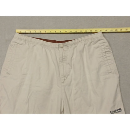 Chaps Ralph Lauren (Large) Men's Beige Vintage Cotton String and Zip Shorts