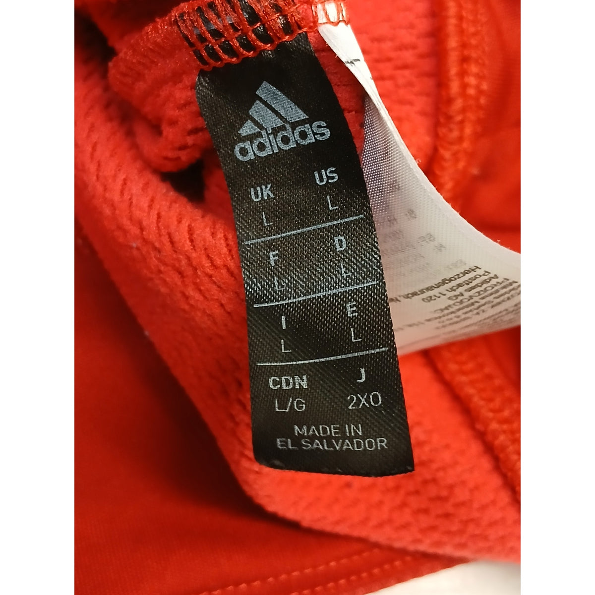 Adidas (Large) Red 1/4 Zip Long Sleeve Pullover Sweatshirt