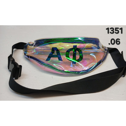 Sorority (Small) Clear Adjustable Iridescent Rave Fanny Pack