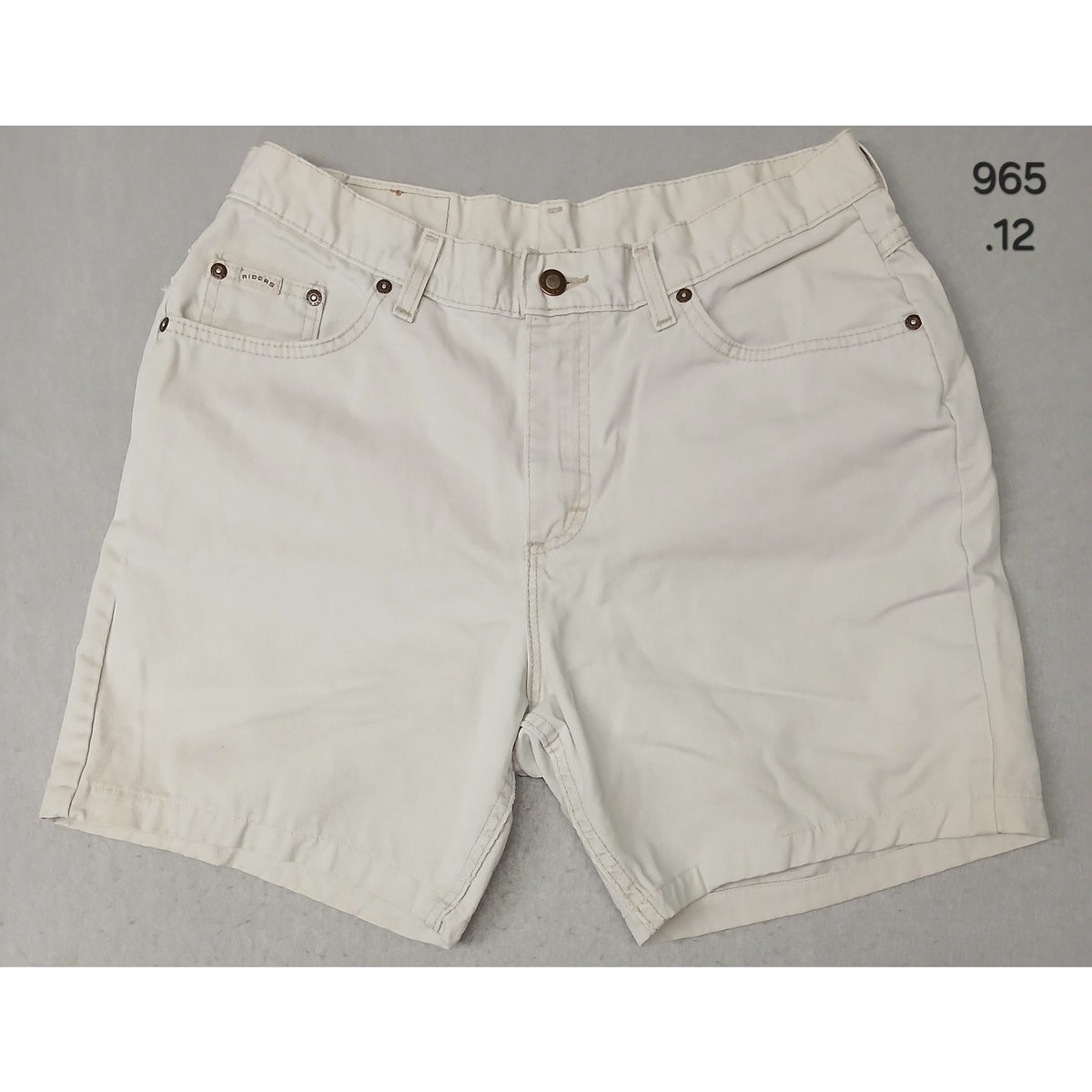 Ryders by Lee (16L) Vintage High Rise Cream Denim Shorts