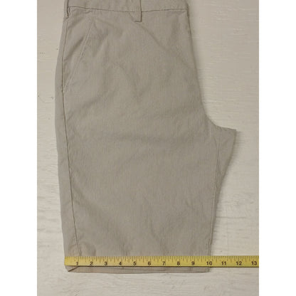 Express (36) Beige Slim Fit Pin Stripe Chino Dress Shorts