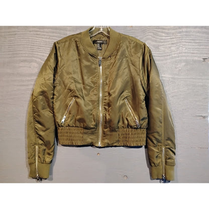 Forever 21 (Medium) Women's Green Bomber Jacket