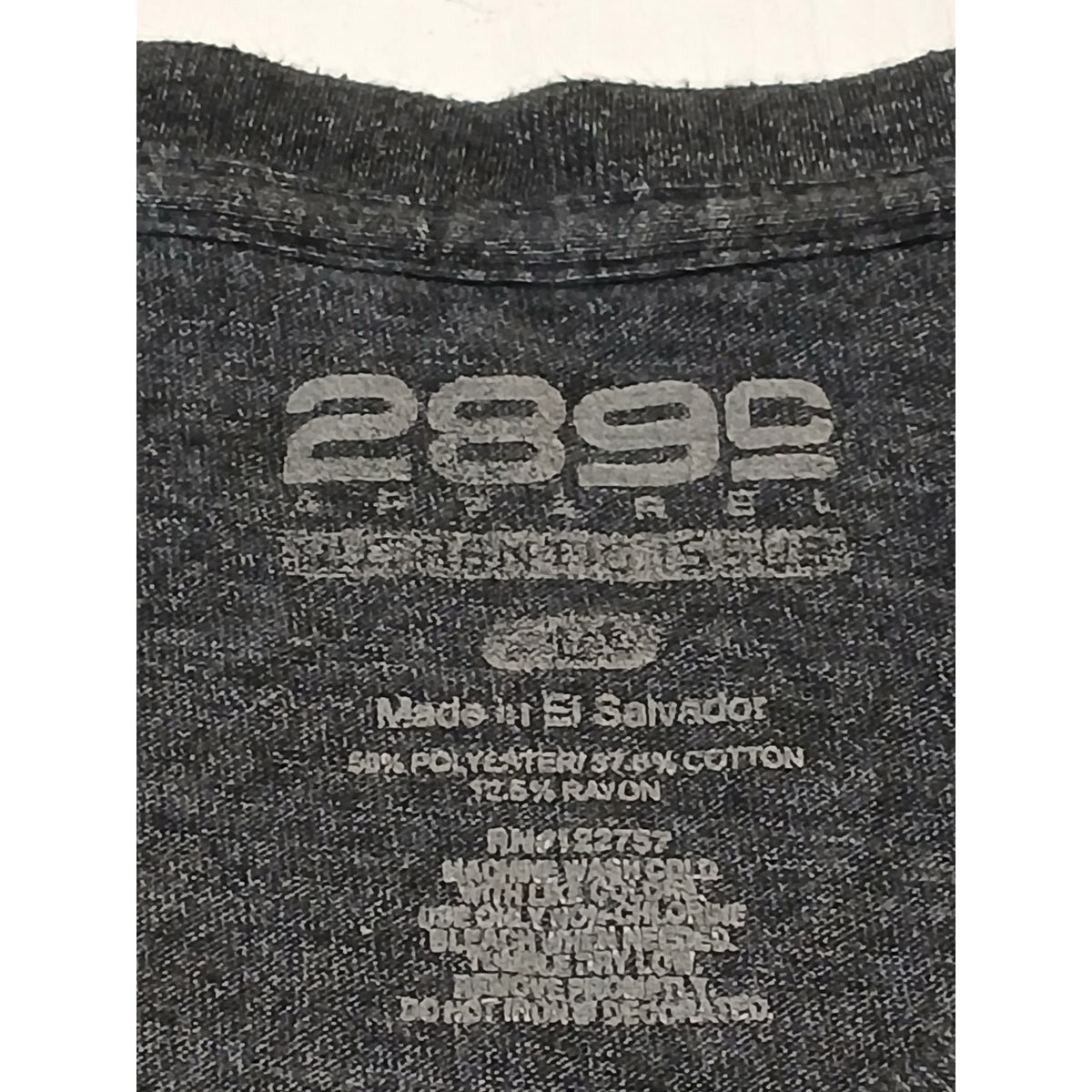 2899 Apparel (Large) Charcoal Texas Tech V-Neck Stretch Tee