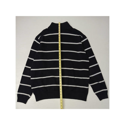 Polo (XL) Vintage Navy Blue Striped Knit Pullover Sweater