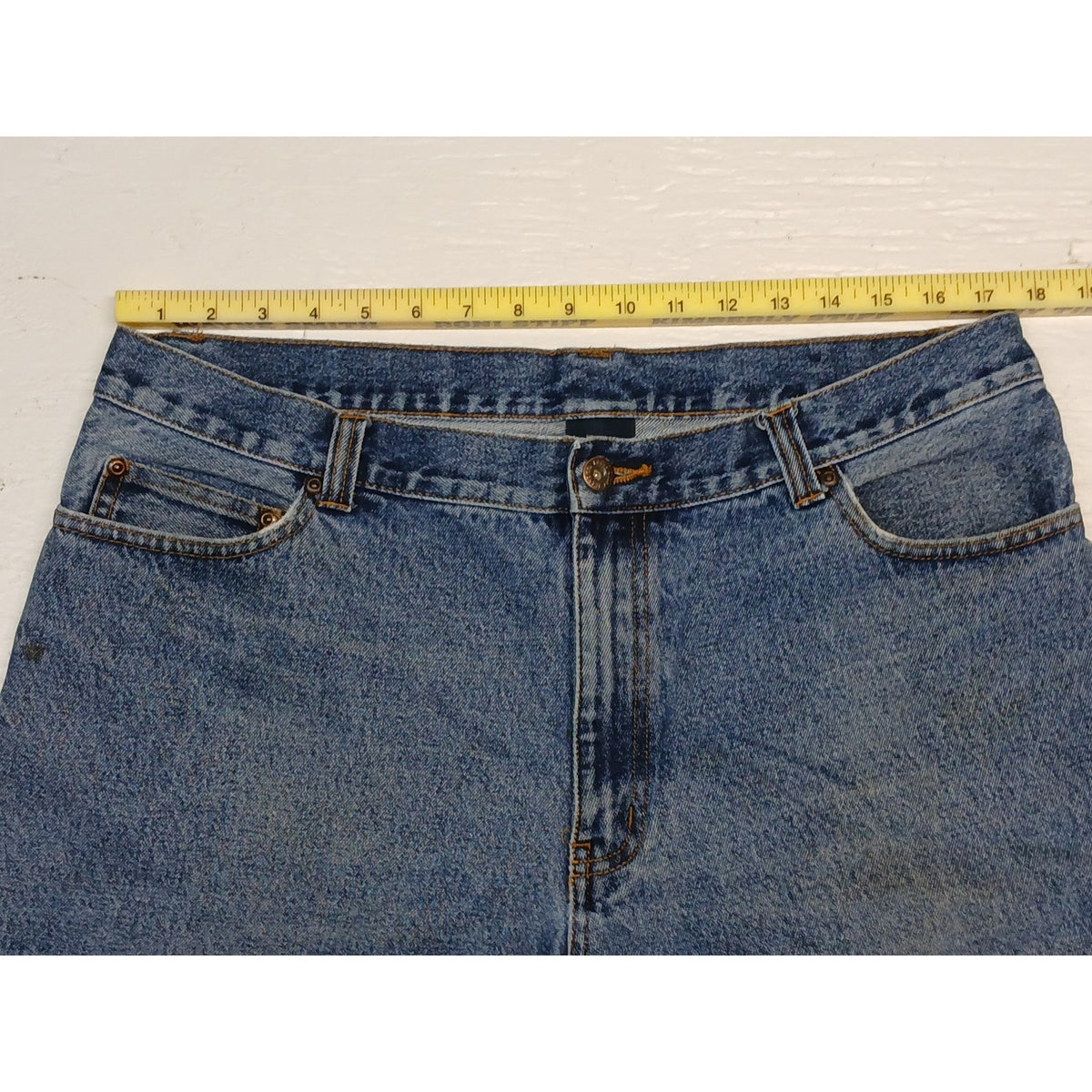 Faded Glory (38) Classic Fit Blue Denim Chino Shorts