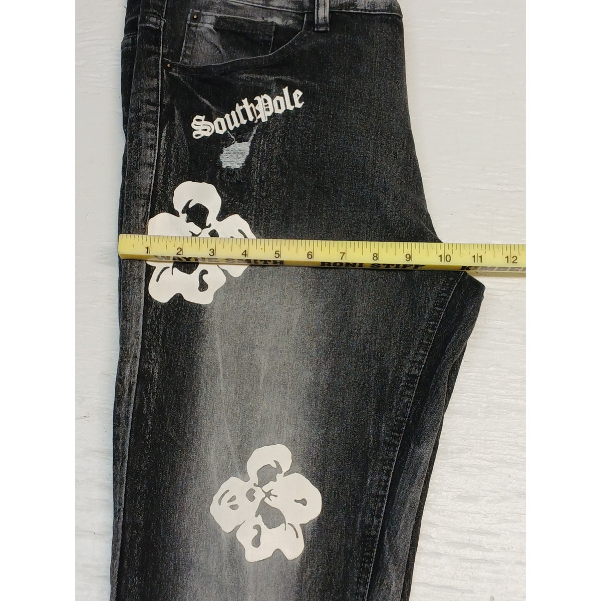 Southpole (36x30) Black Skinny Straight Denim Jeans